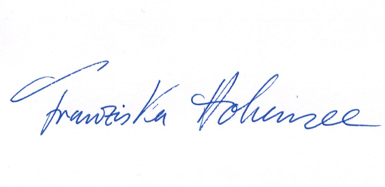 Unterschrift Franziska Hohensee